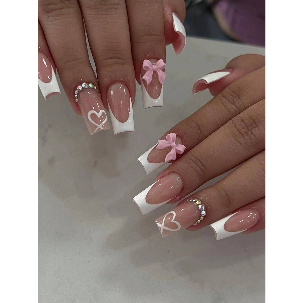 Nail Art Gel Polish - 96pcs (4 Mixed Styles) Long Coffin
