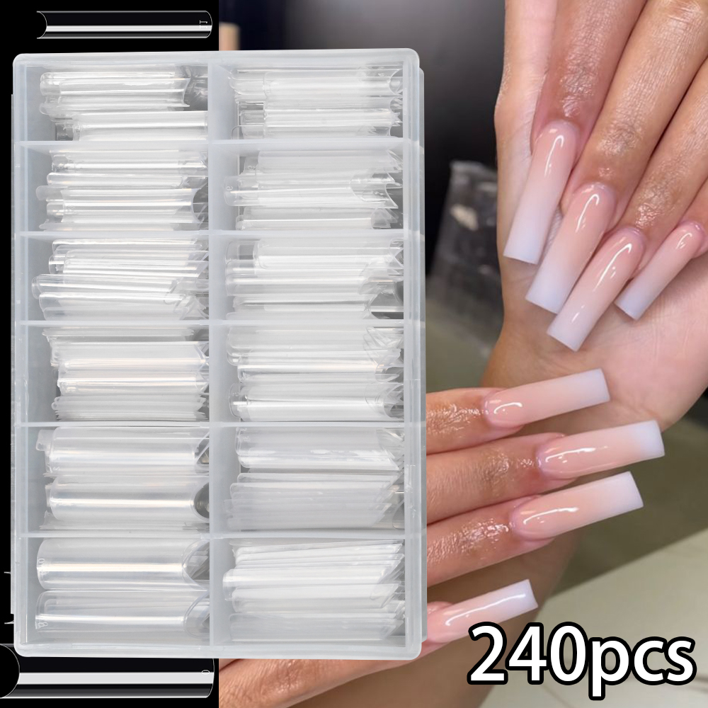 Nail Art Xxl - 240pcs/Box XXL C Curve Straight Square