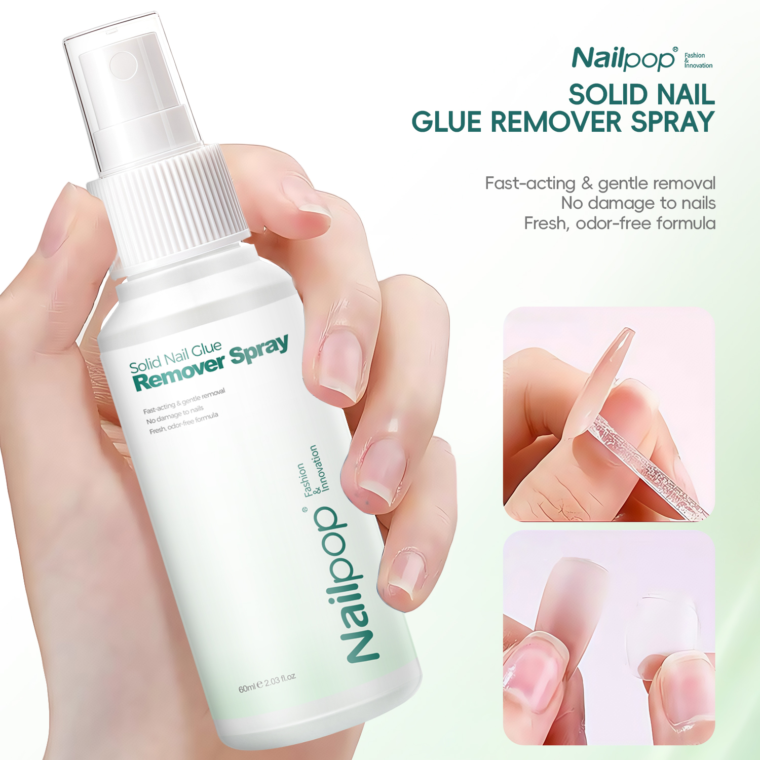Nail Art Gel Polish - Nailpop 60ml Nail Remover Spray For