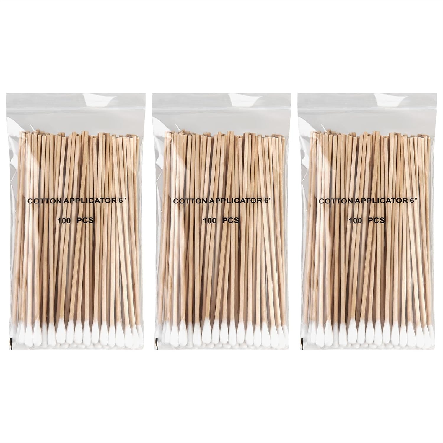 Nail Art Xxl - 300PCS Long Cotton Swabs 6