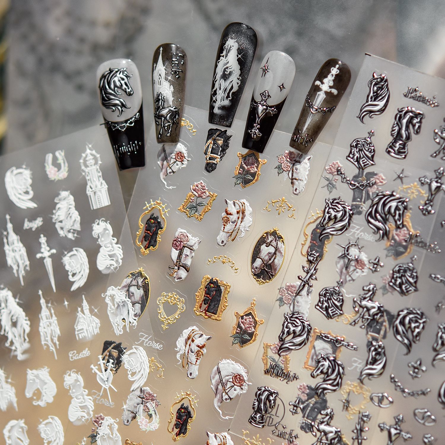 Nail Art Zelda - Retro Saint Horseman Nail Sticker Exquisite