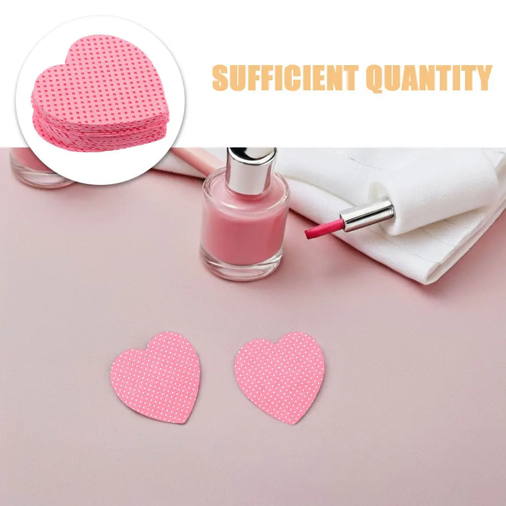 Nail Art Gel Polish - Heart Shaped Lint-Free Nail Wipes, Soft