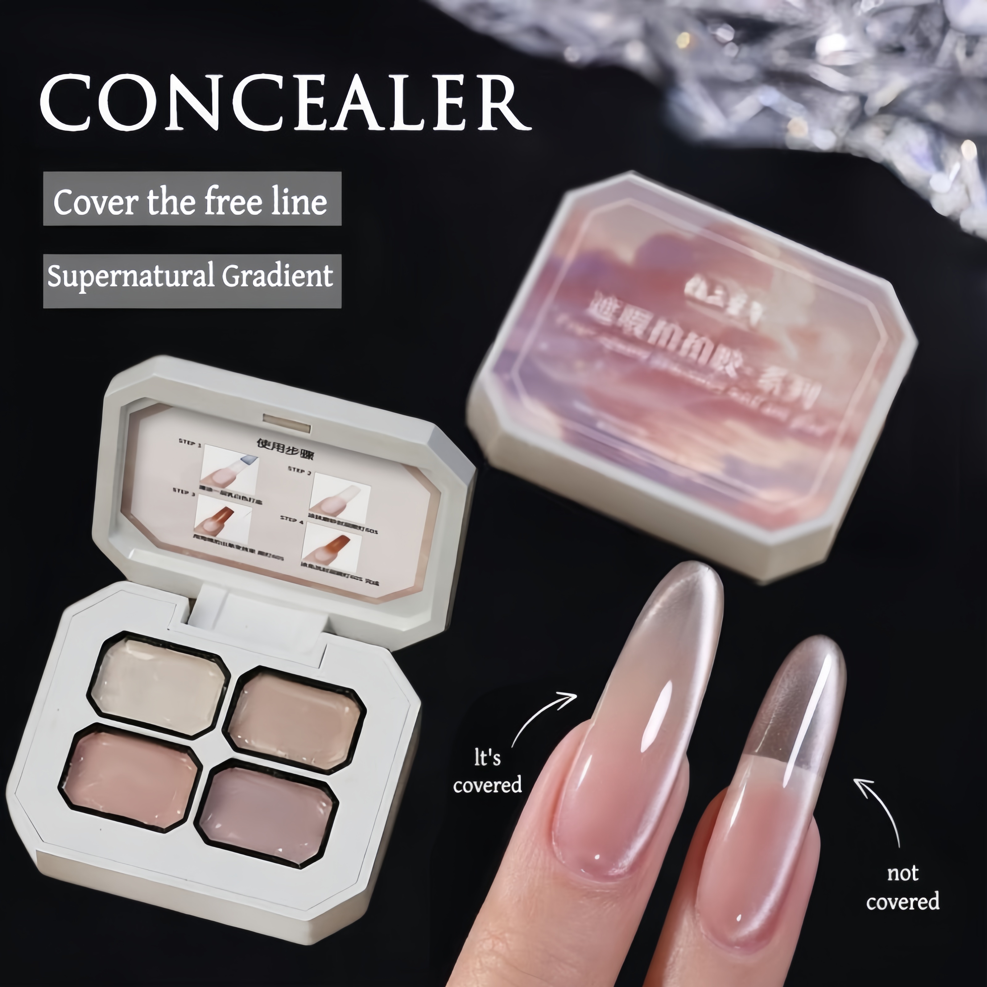 Nail Art Gel Polish - 4 Colors Gradient pink ，nude Painting