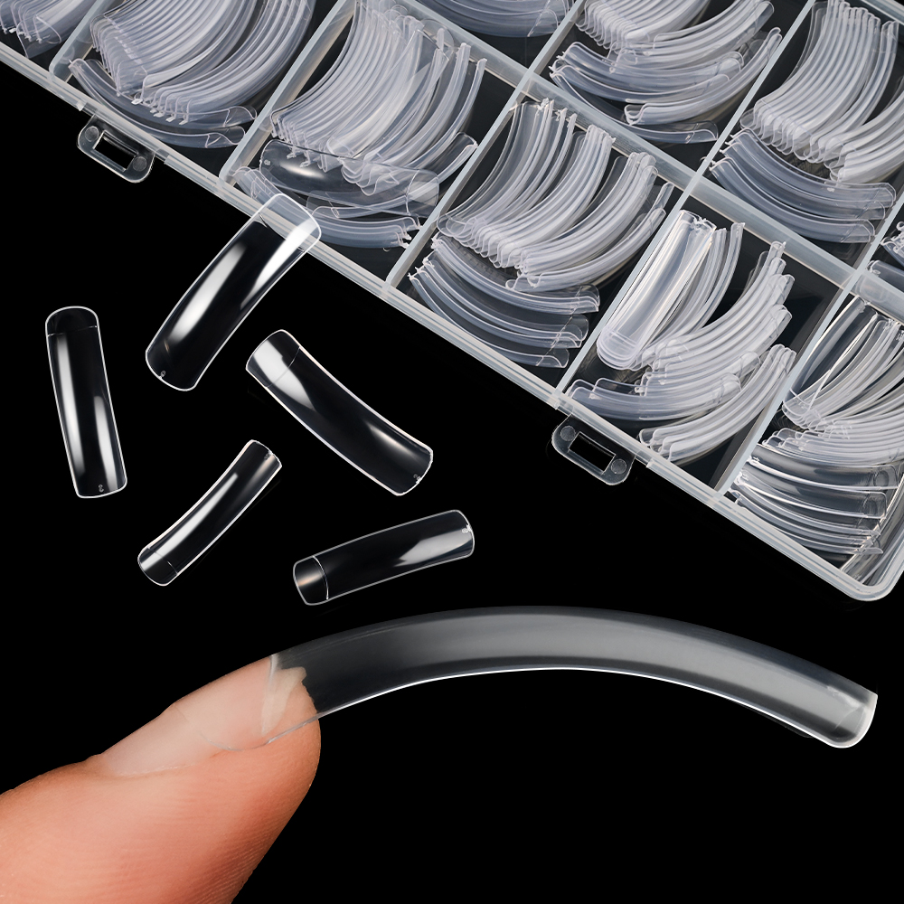 240pcs Clear Extra Deep Curve  - Nail Art Xxl recension och pris