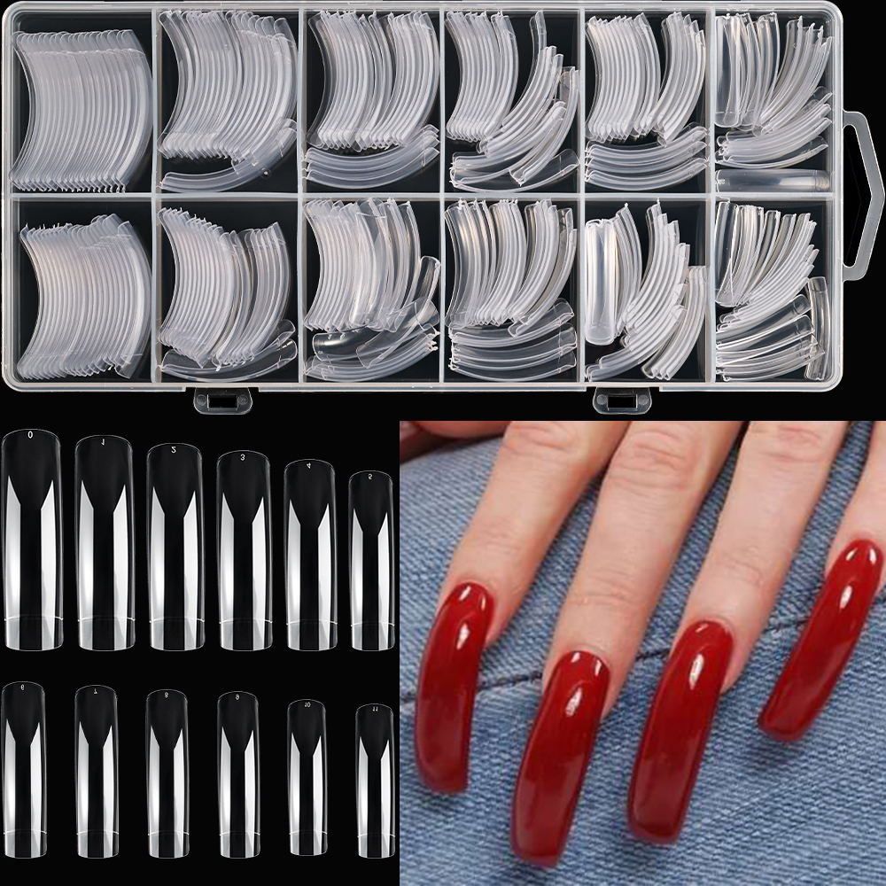 240pcs Clear Extra Deep Curve  - Nail Art Xxl recension och pris