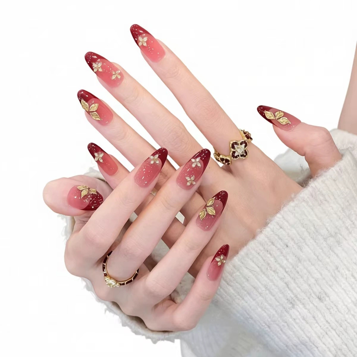 Sweet Cool Wine Red Gradient P - Nail Art Red recension och pris