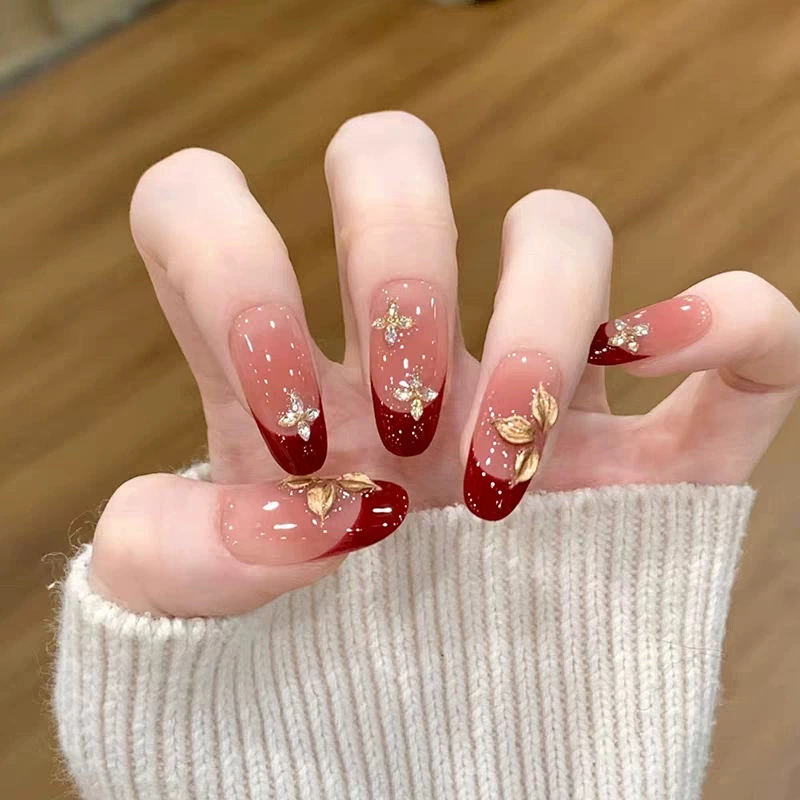 Sweet Cool Wine Red Gradient P - Nail Art Red recension och pris