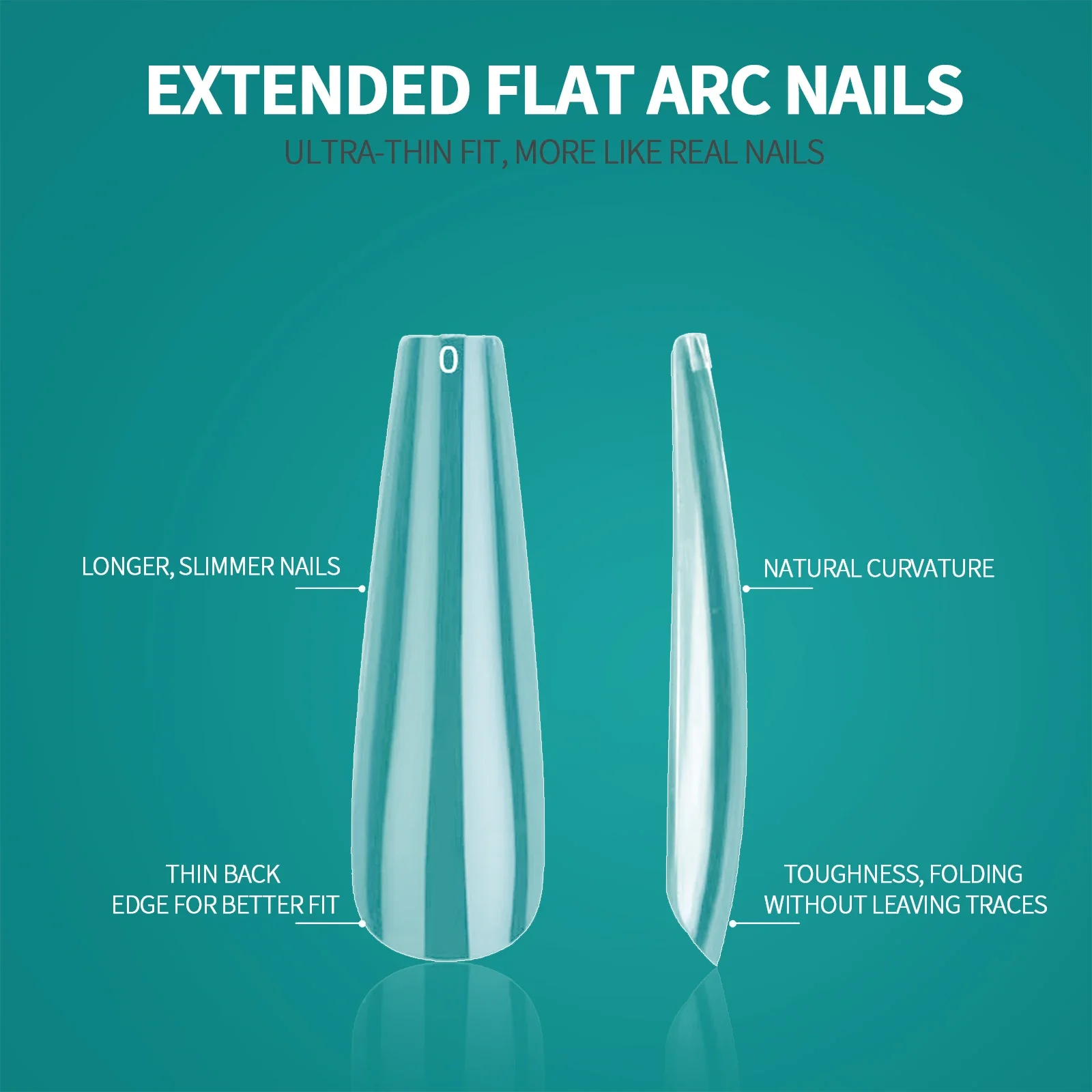Nailpop XXL Coffin Nail Tips F - Nail Art Xxl recension och pris