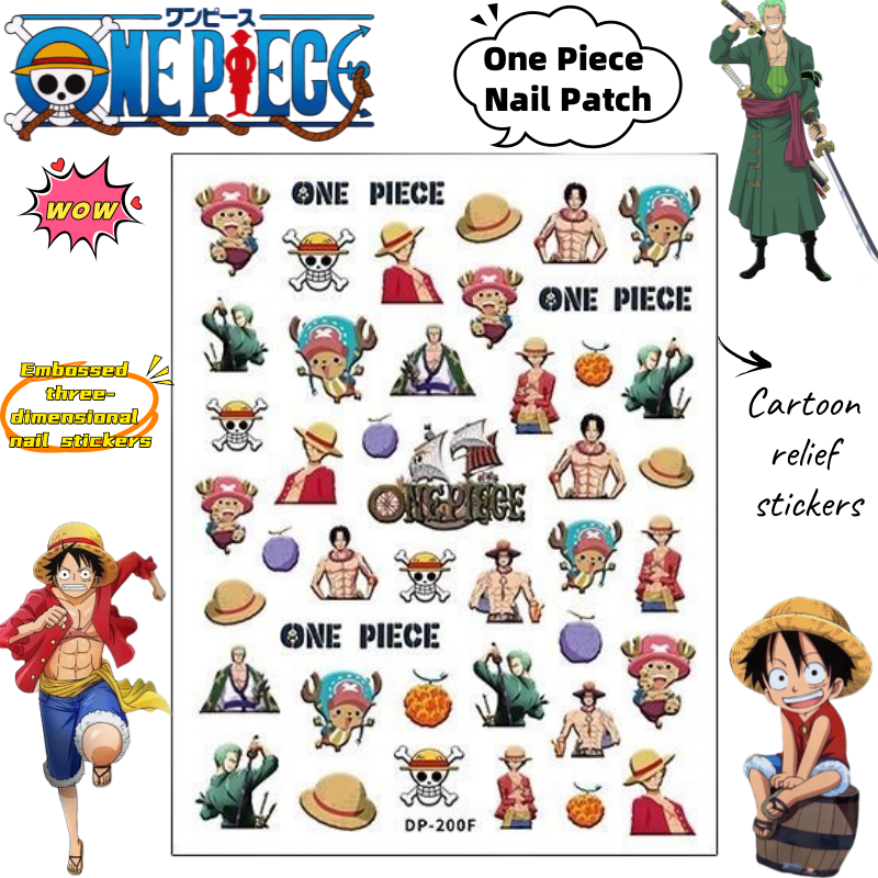 New One Piece Monkey· D·Luffy  - Nail Art Zoro One Piece recension och pris
