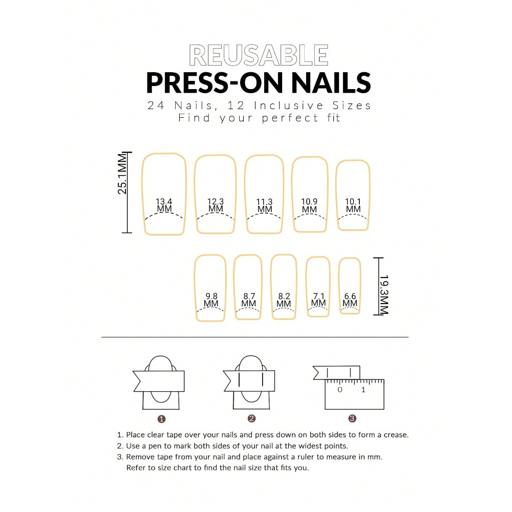96pcs (4 Mixed Styles) Long Co - Nail Art Gel Polish recension och pris