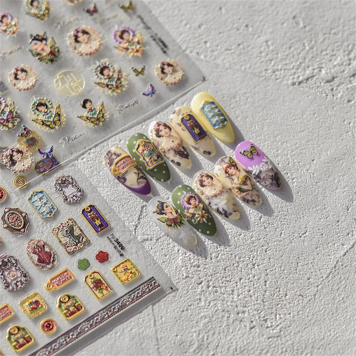 1pcs 5D 2024New English Retro  - Nail Art Zelda recension och pris