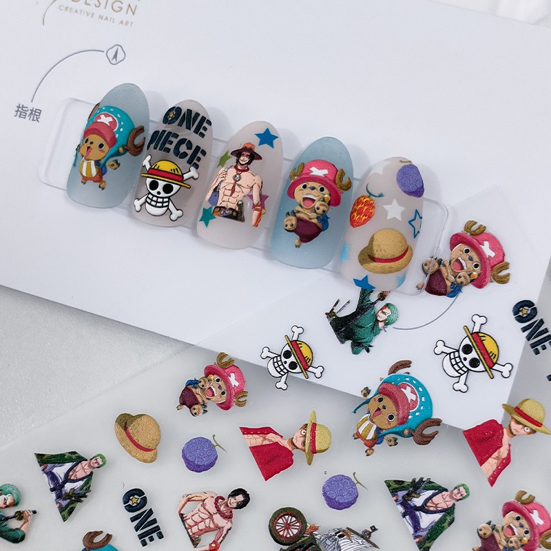 1PCS 5D New One Piece Nail Sti - Nail Art Zoro One Piece recension och pris