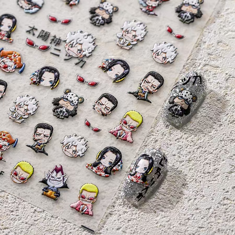 1PCS 5D New One Piece Nail Sti - Nail Art Zoro One Piece recension och pris