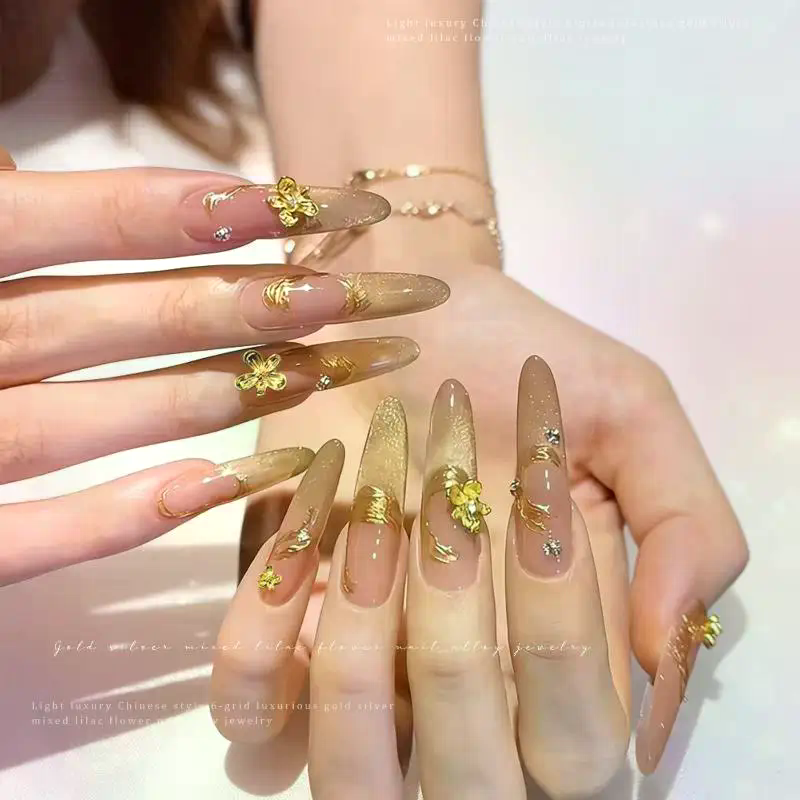 20/30pcs 3D Alloy Flower Nail  - Nail Art Lilac recension och pris