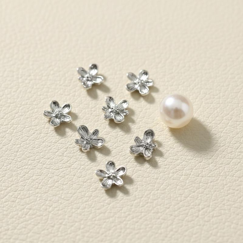 20/30pcs 3D Alloy Flower Nail  - Nail Art Lilac recension och pris