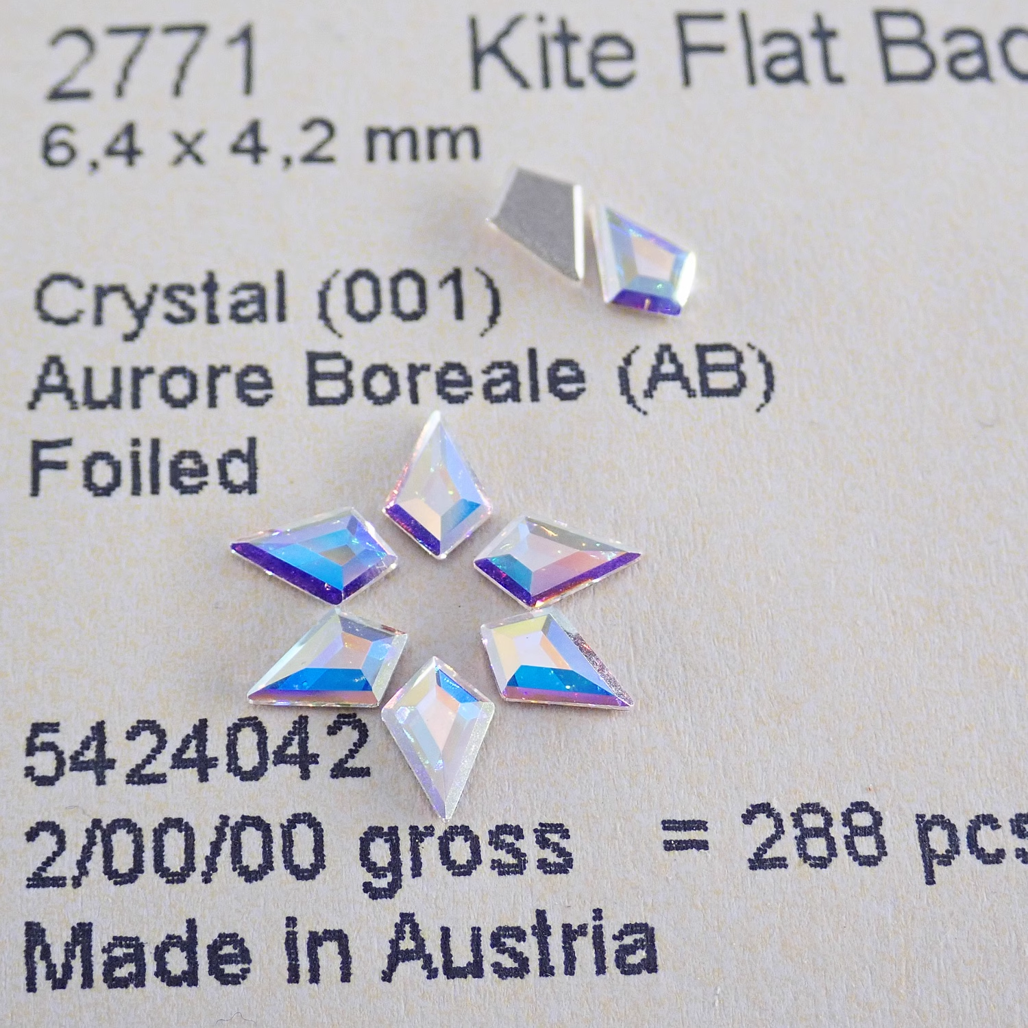 2771 Kite Flat Back No Hotfix  - Nail Art Quirky recension och pris