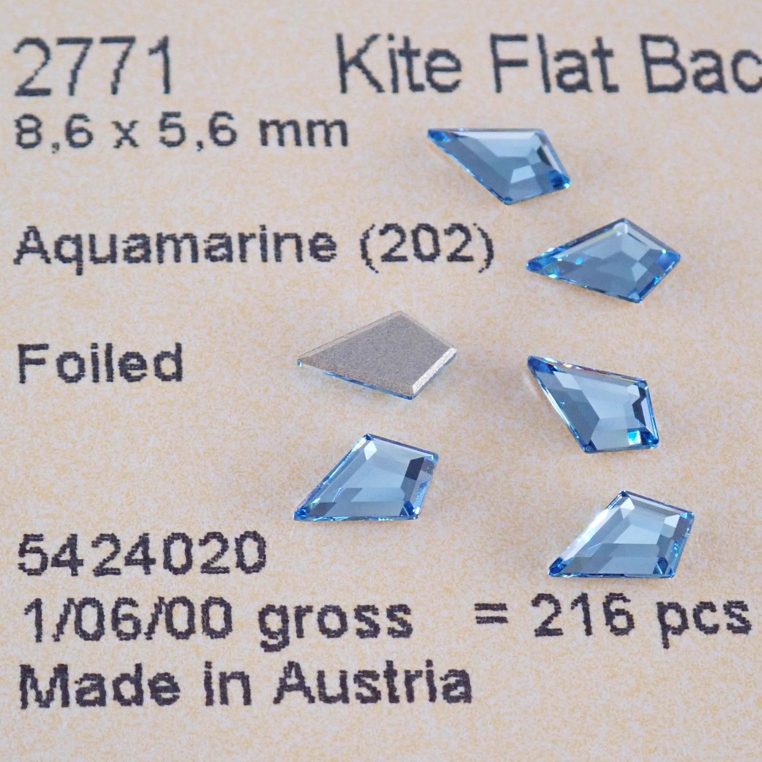 2771 Kite Flat Back No Hotfix  - Nail Art Quirky recension och pris