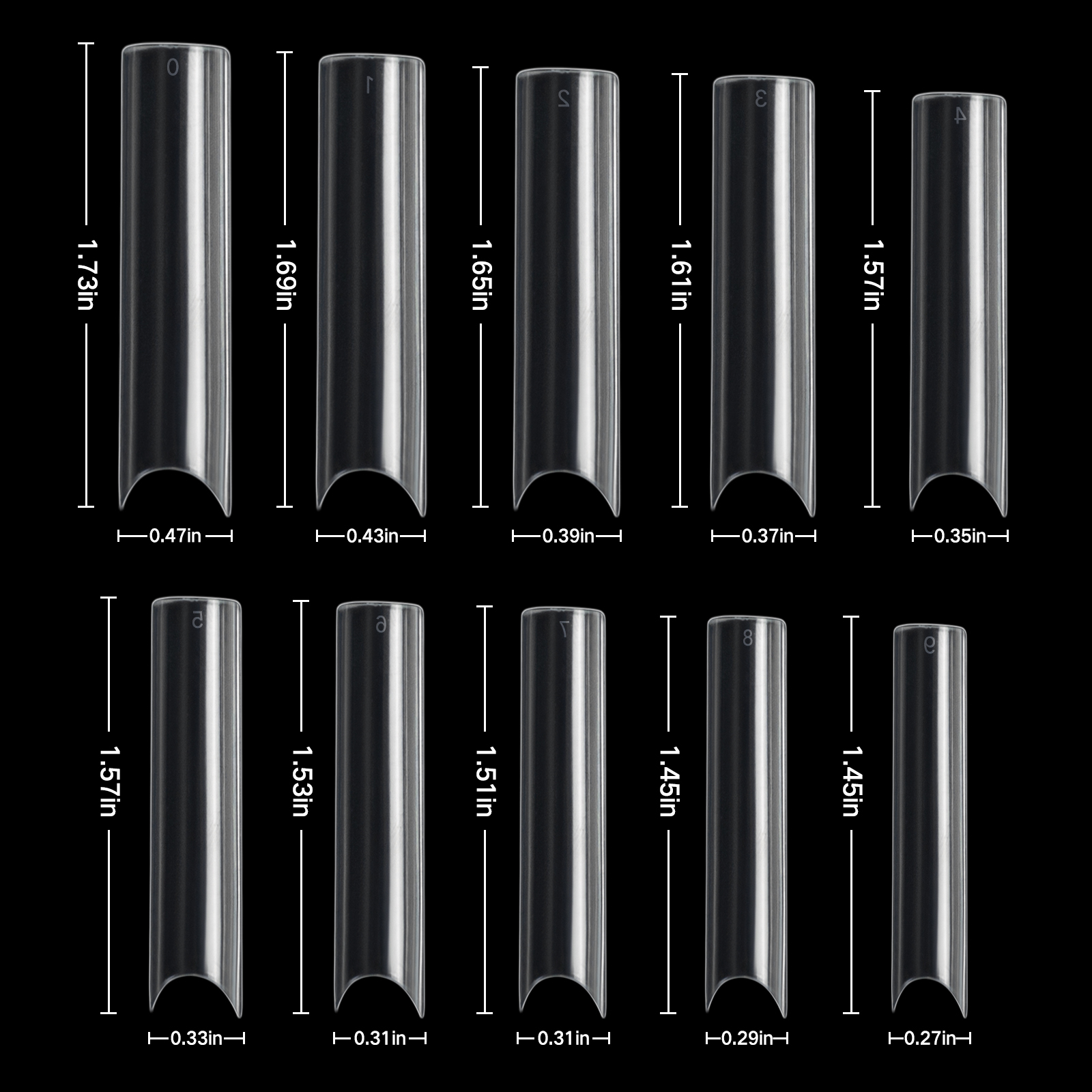 100pcs/Box XXL Extra Straight  - Nail Art Xxl recension och pris