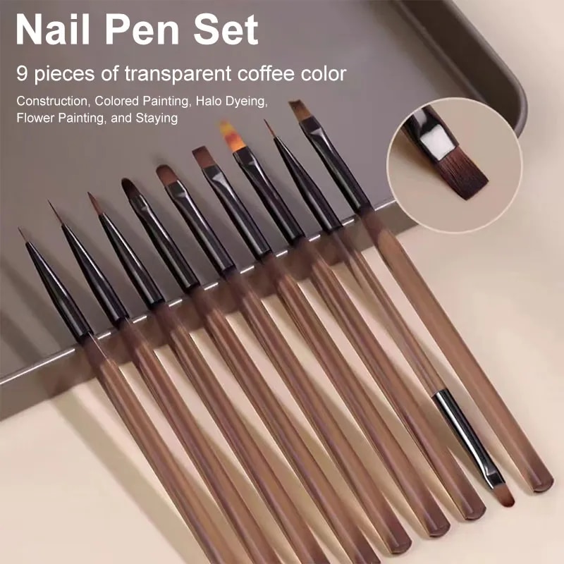 9PCS UV Gel Nail Brush Liner D - Nail Art Quirky recension och pris