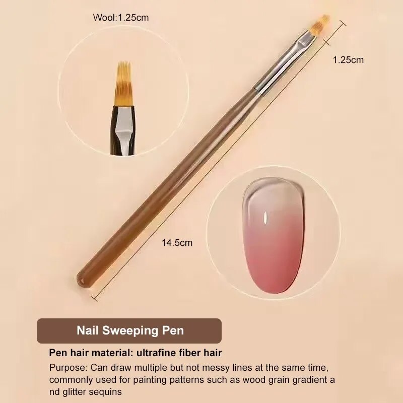 9PCS UV Gel Nail Brush Liner D - Nail Art Quirky recension och pris