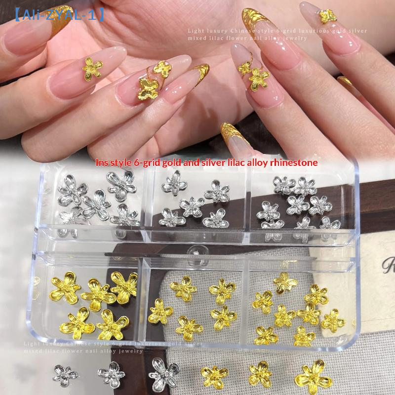 20/30pcs 3D Alloy Flower Nail  - Nail Art Lilac recension och pris