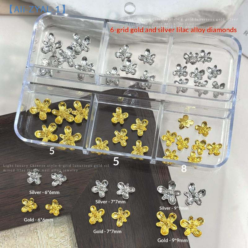 20/30pcs 3D Alloy Flower Nail  - Nail Art Lilac recension och pris