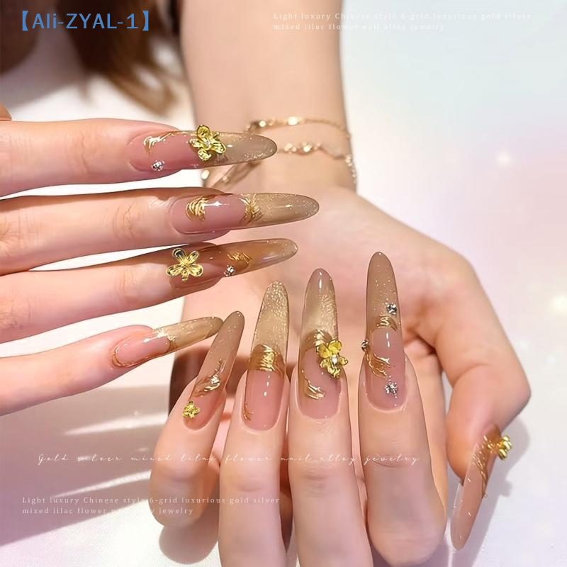 20/30pcs 3D Alloy Flower Nail  - Nail Art Lilac recension och pris