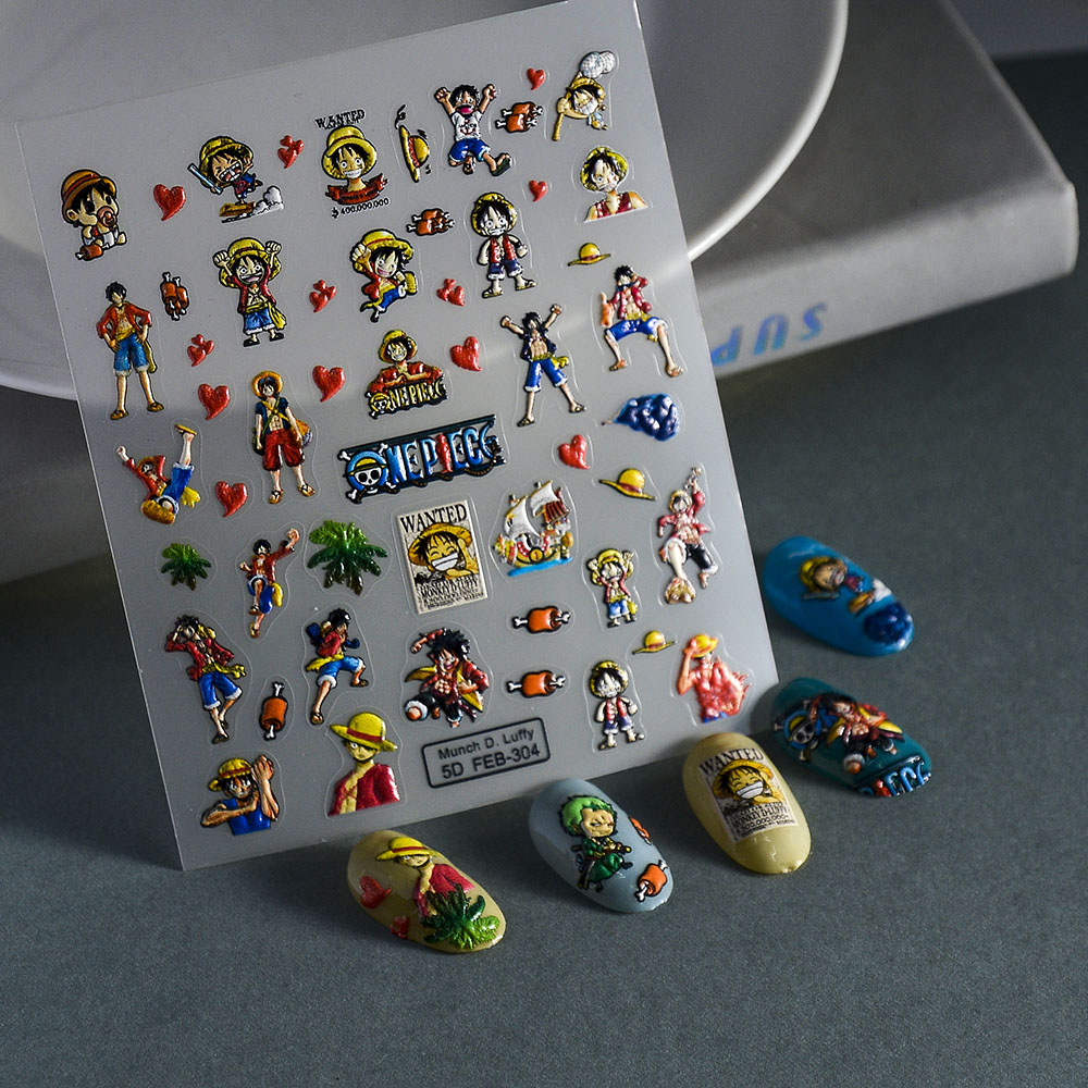 1PCS 5D One Piece Nail Sticker - Nail Art Zoro One Piece recension och pris