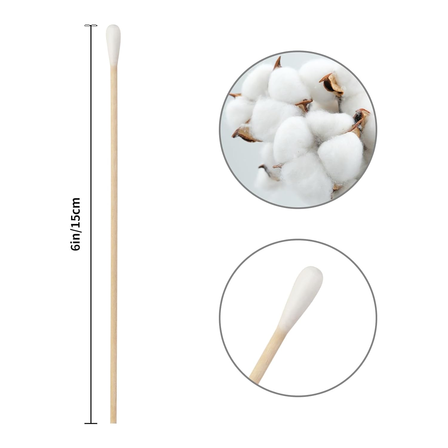 300PCS Long Cotton Swabs 6