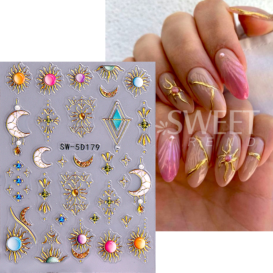 5D Moon Star Flower Nail Art S - Nail Art Zelda recension och pris