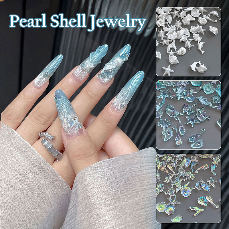 50Pcs Mix Ocean Series Pearl S - Nail Art Quirky recension och pris
