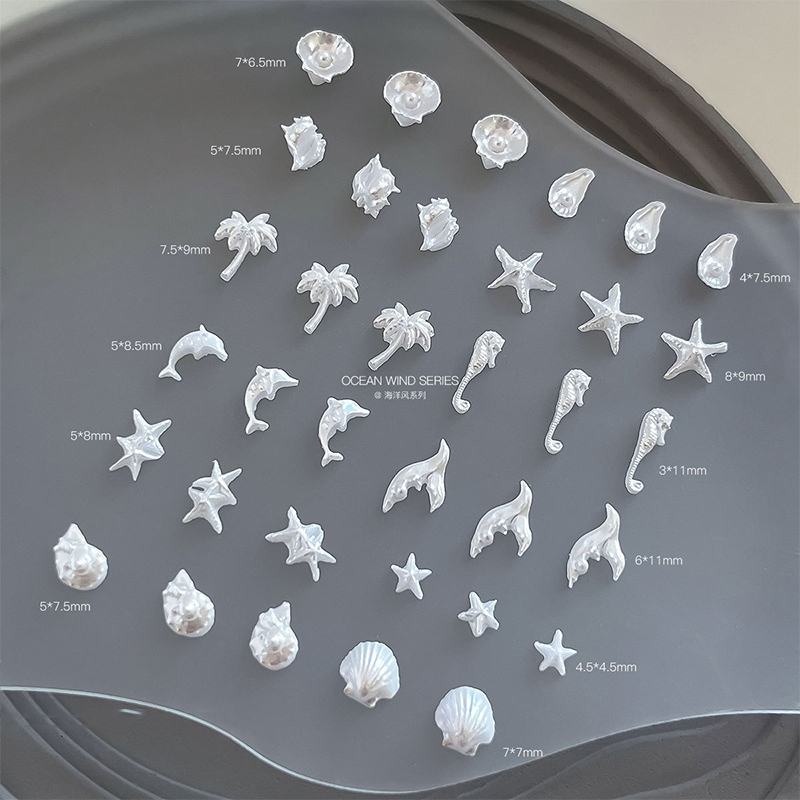 50Pcs Mix Ocean Series Pearl S - Nail Art Quirky recension och pris