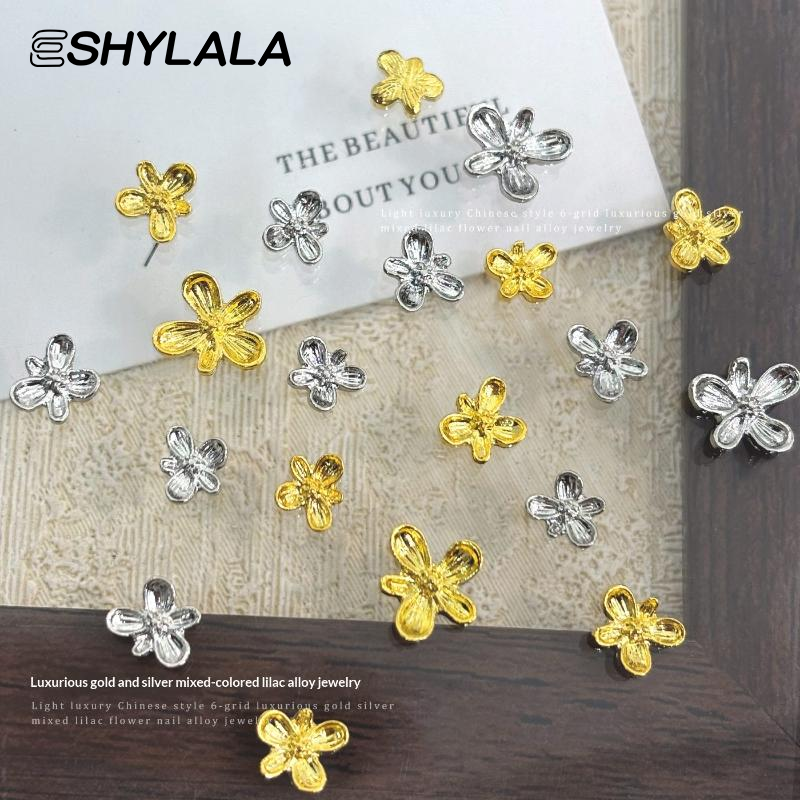 20/30pcs 3D Alloy Flower Nail  - Nail Art Lilac recension och pris
