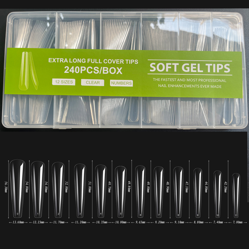 240Pcs XXL False Nails Super L - Nail Art Xxl recension och pris