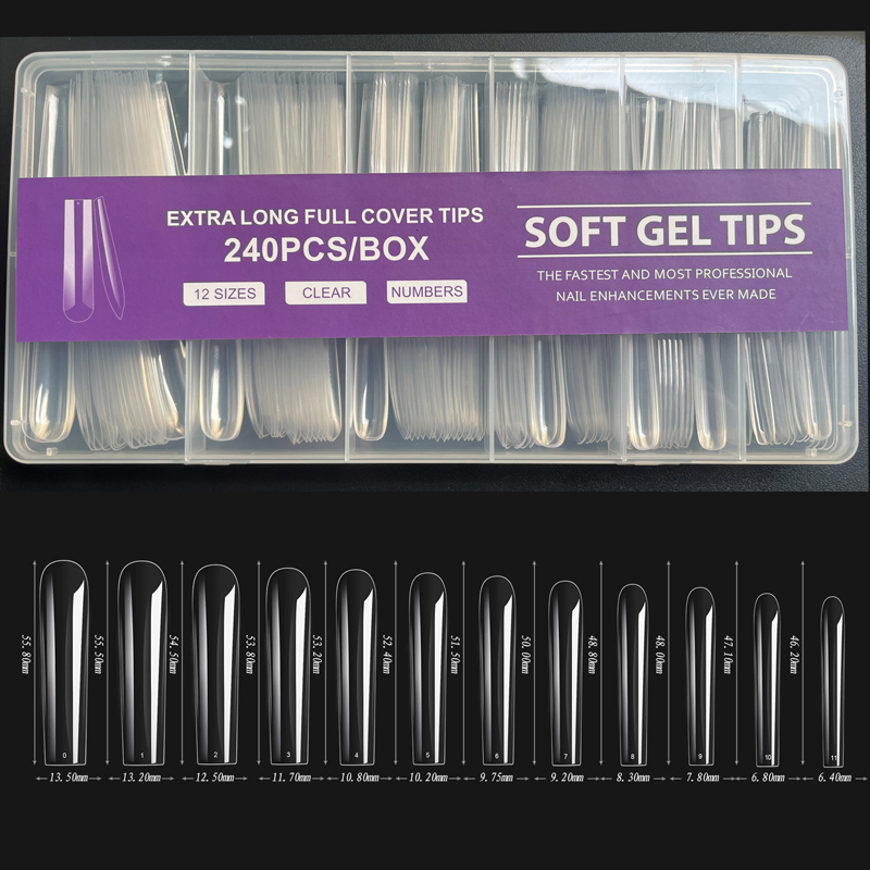 240Pcs XXL False Nails Super L - Nail Art Xxl recension och pris