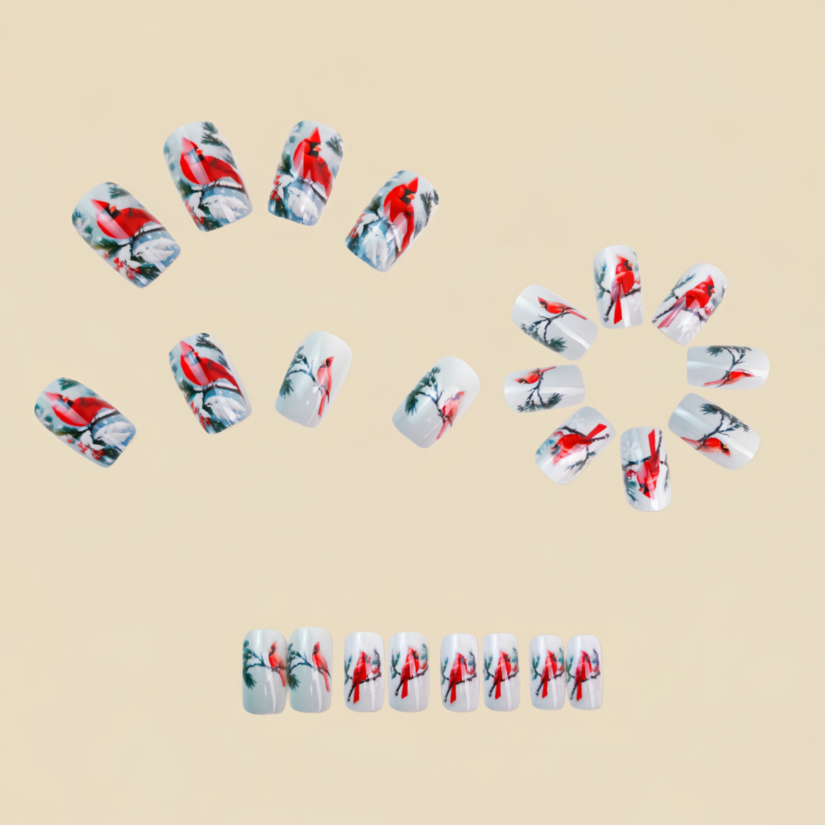 Medium fake nails for women gi - Nail Art Red recension och pris