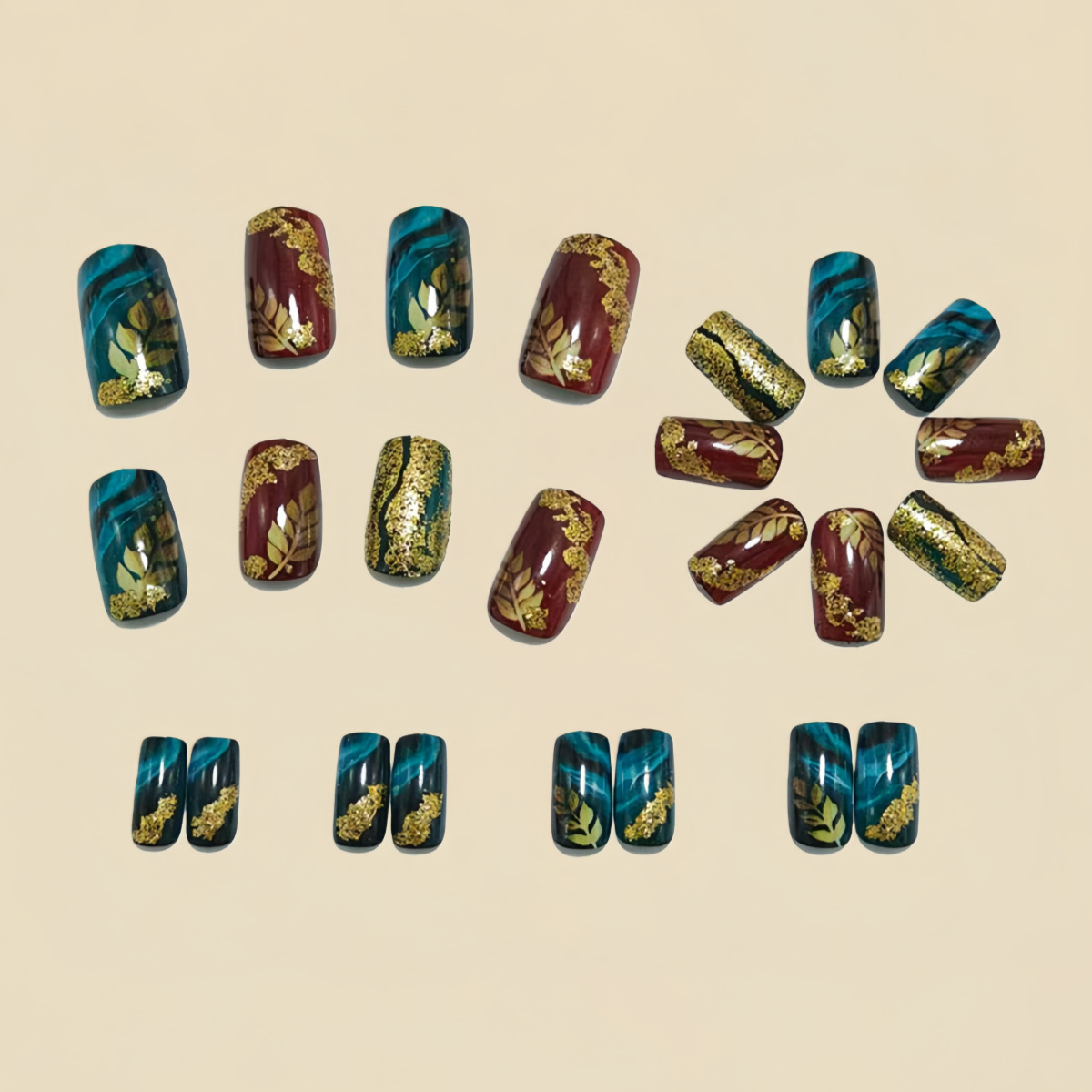 Medium fake nails for women gi - Nail Art Red recension och pris