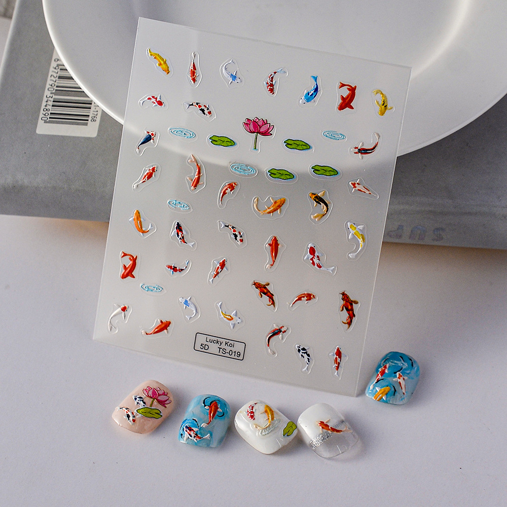 5D Koi Carp Nail Sticker Green - Nail Art Zelda recension och pris