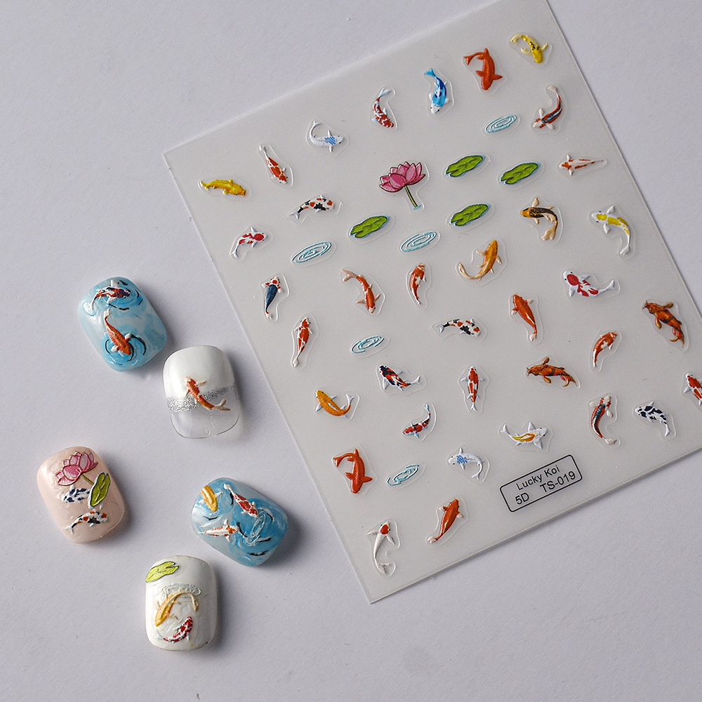 5D Koi Carp Nail Sticker Green - Nail Art Zelda recension och pris