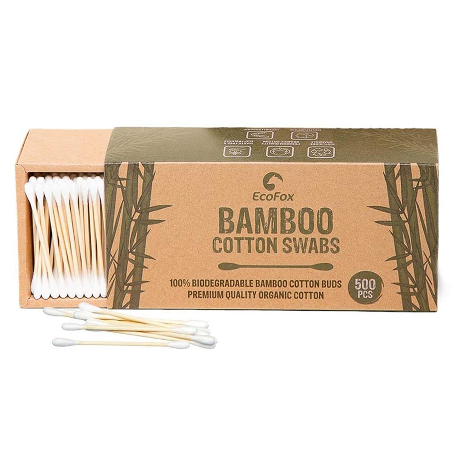 Bamboo Cotton Swabs 500 Count  - Nail Art Xxl recension och pris
