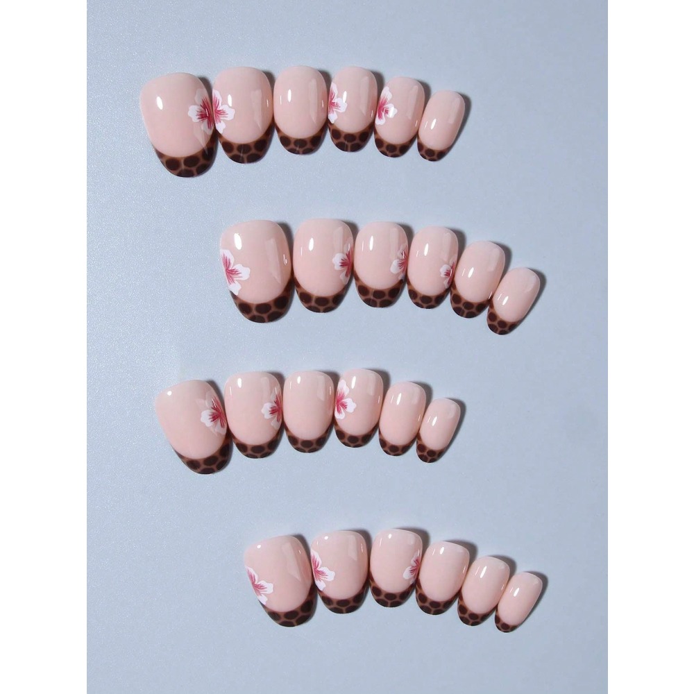 24pcs Cute Short Oval Flower N - Nail Art Gel Polish recension och pris