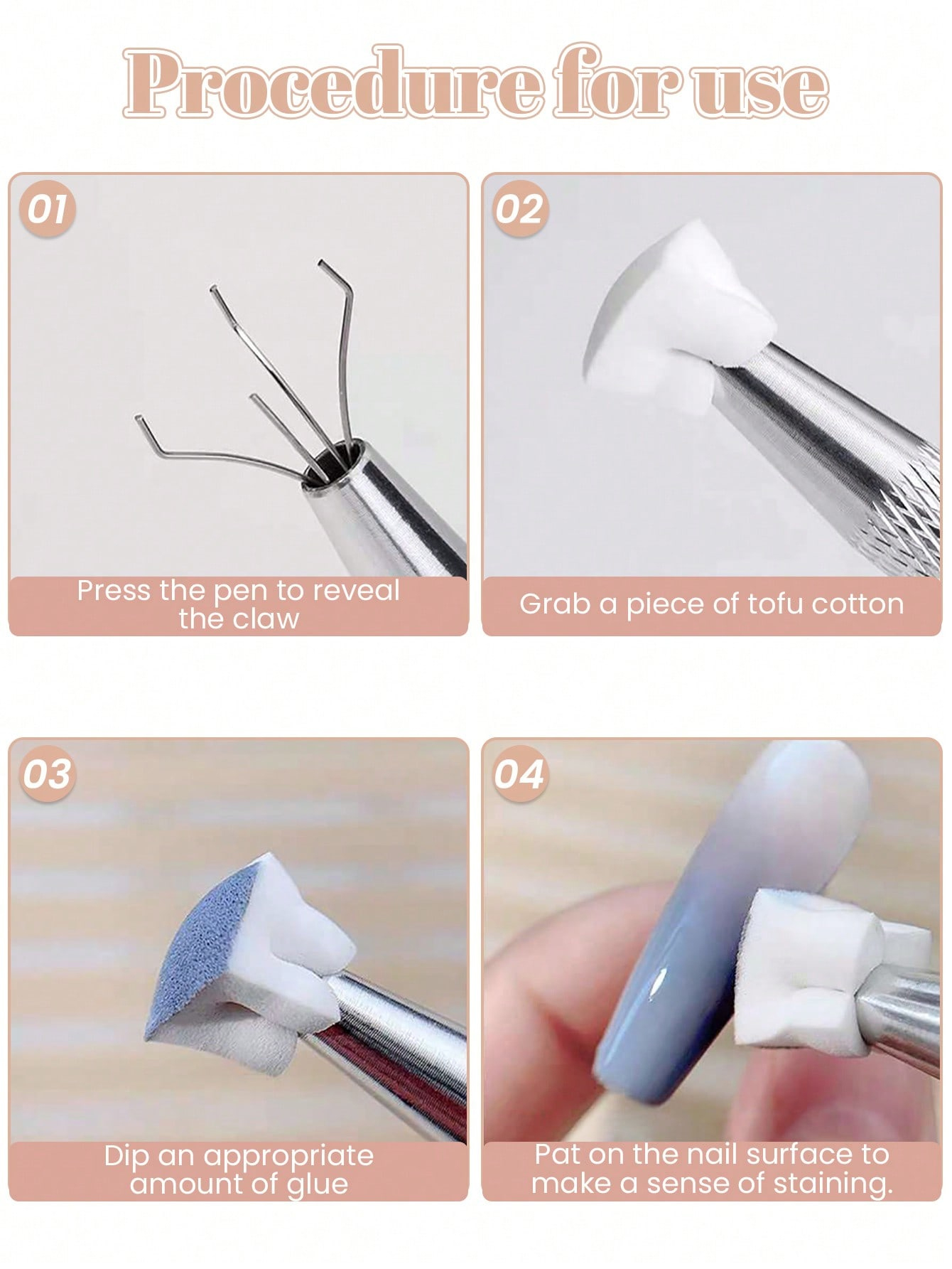 50/100PCS Mini White Makeup Sp - Nail Art Quirky recension och pris