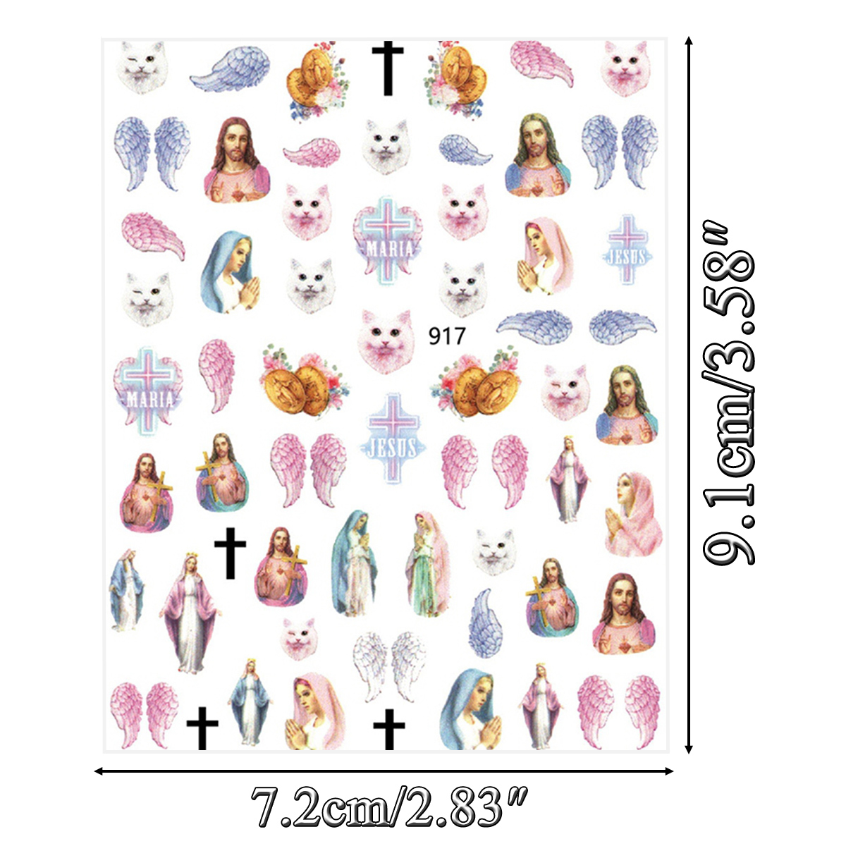 3/6 Sheets Angel Nail Stickers - Nail Art Zelda recension och pris