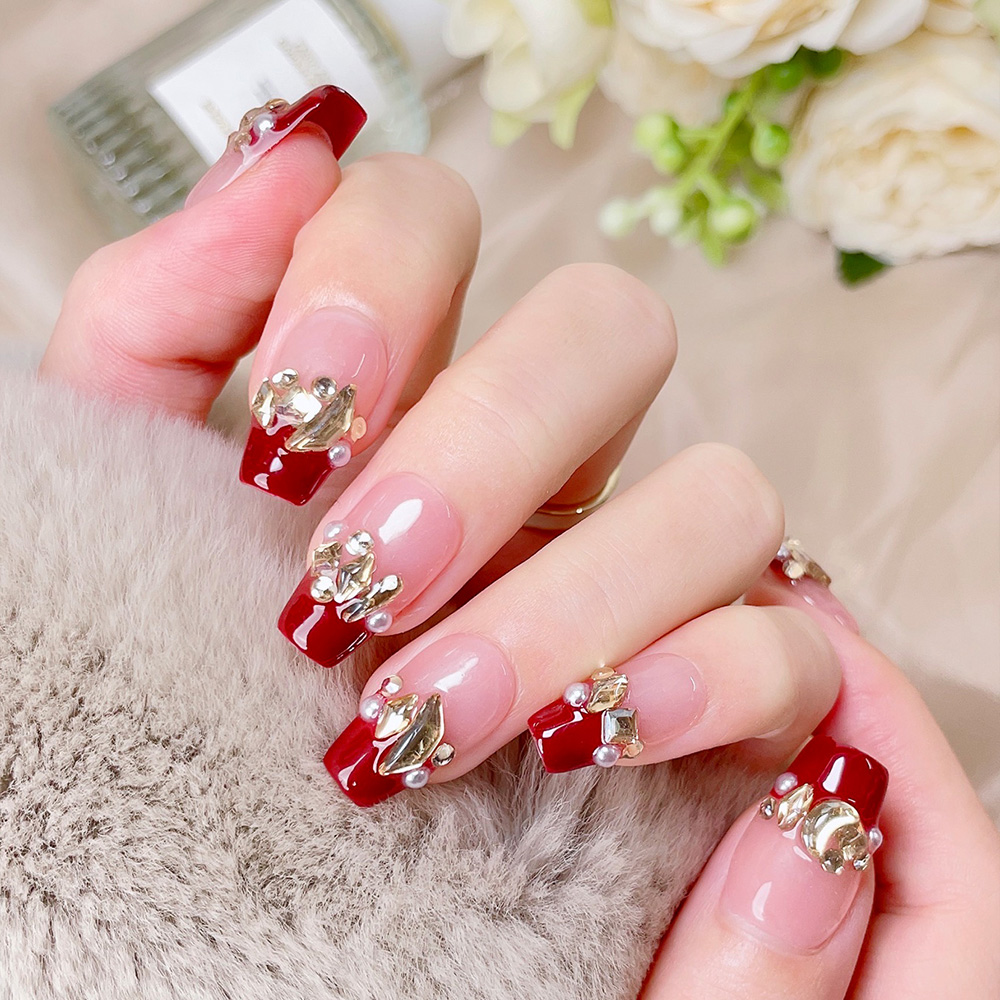 10pcs Short Trapezoid Handmade - Nail Art Quirky recension och pris