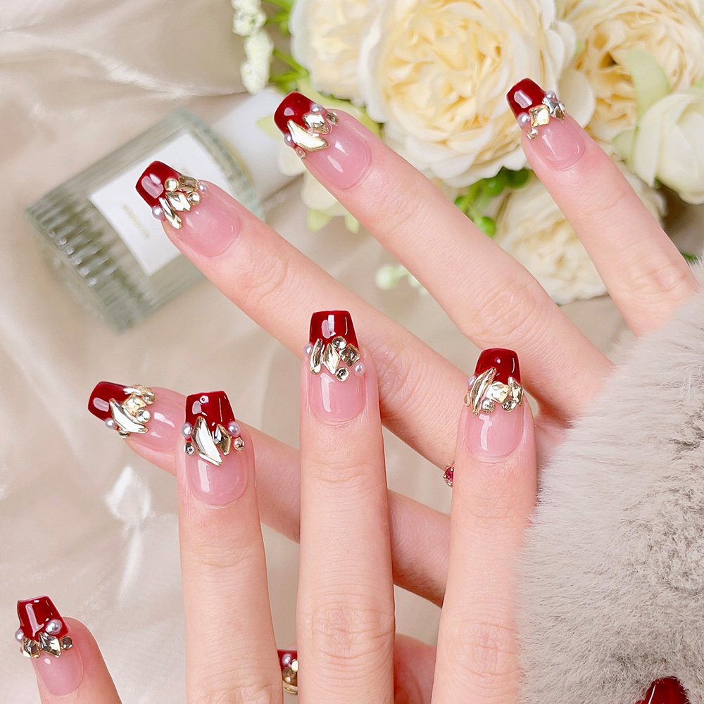 10pcs Short Trapezoid Handmade - Nail Art Quirky recension och pris