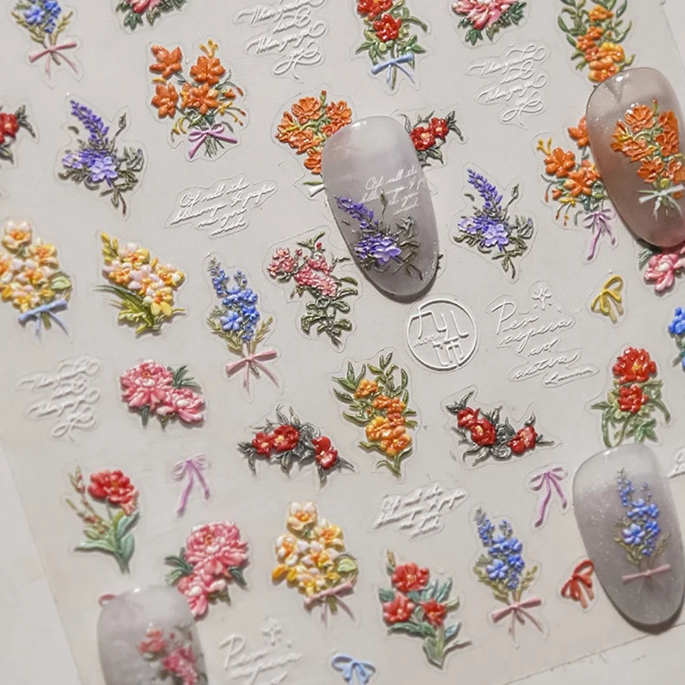 Purple Flowers Birds Butterfly - Nail Art Lilac recension och pris