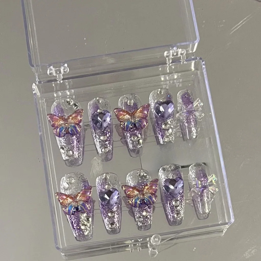 10 Pieces Purple Fantasy Butte - Nail Art Red recension och pris