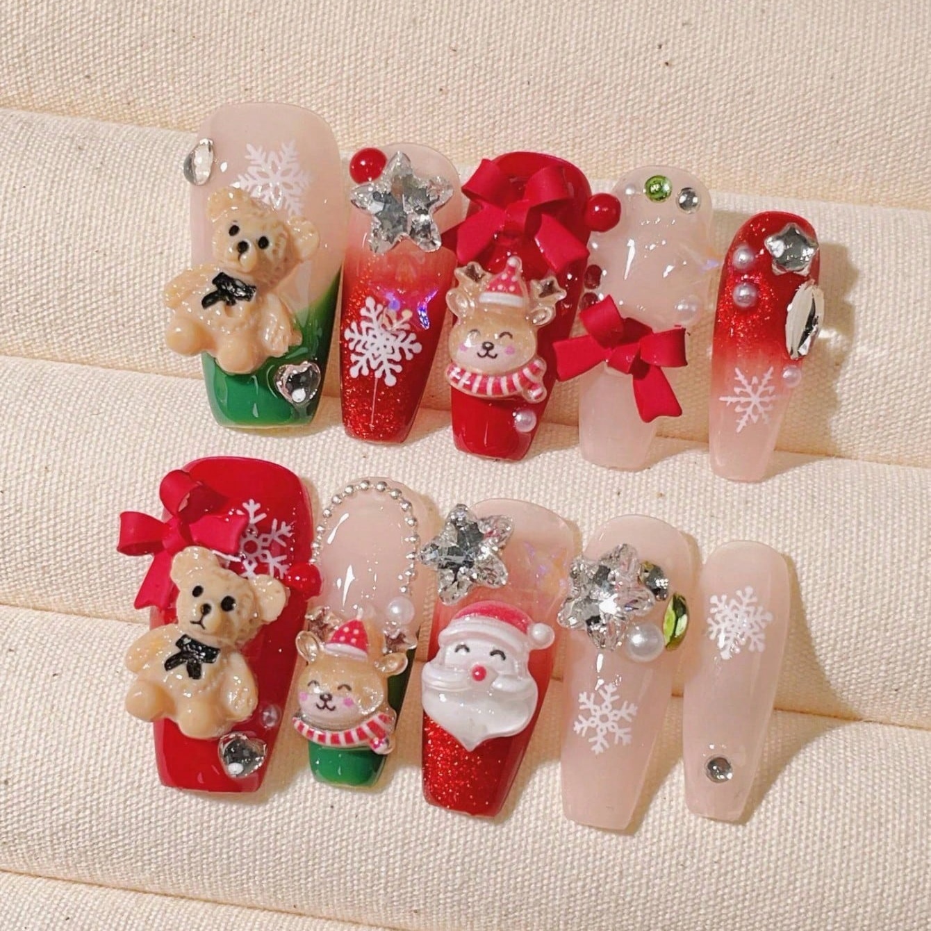 10pcs handmade coffin shaped n - Nail Art Red recension och pris