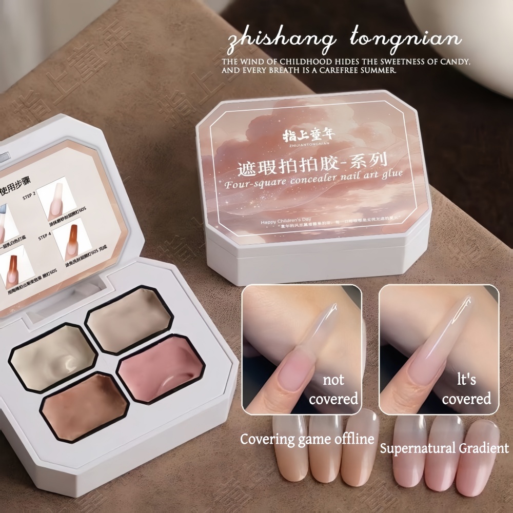 4 Colors Gradient pink ，nude P - Nail Art Gel Polish recension och pris