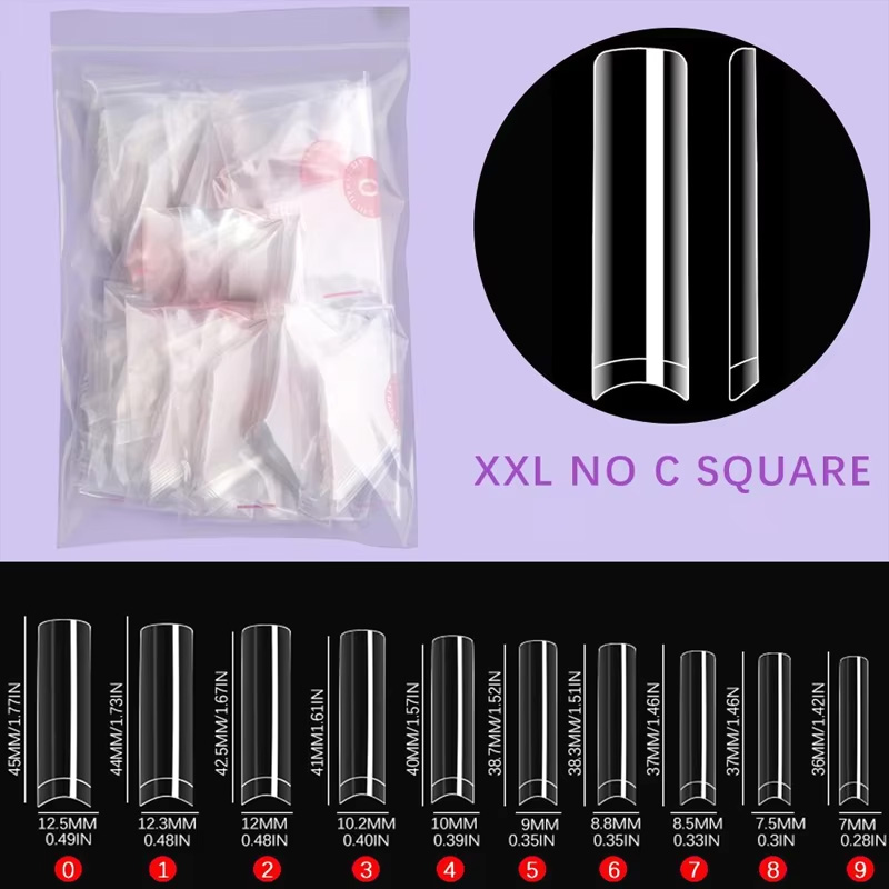500 XXL C-Curve-Free Nail Tips - Nail Art Xxl recension och pris